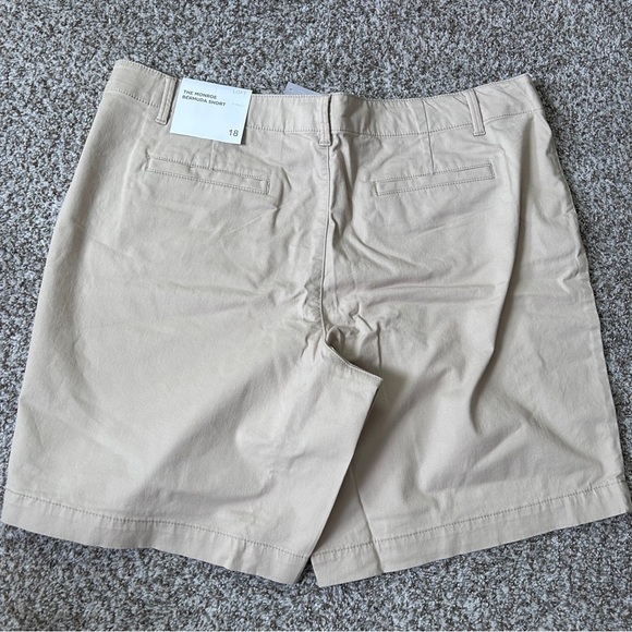 NWT LOFT Tan The Monroe Bermuda Shorts Casual Khaki Minimalist Neutral 18 - Picture 4 of 6